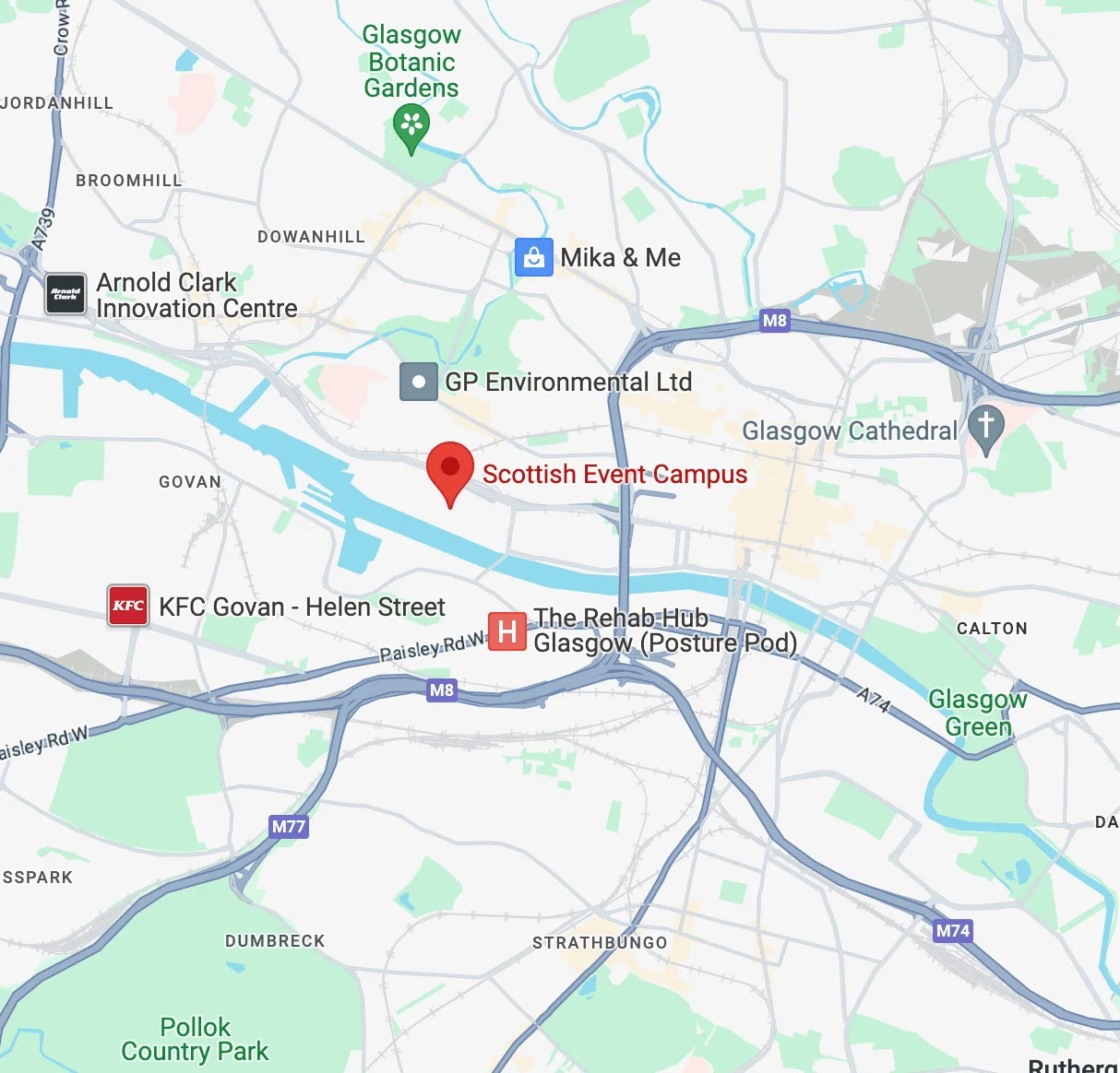 Captivating glasgow city map for trade show exhibitions