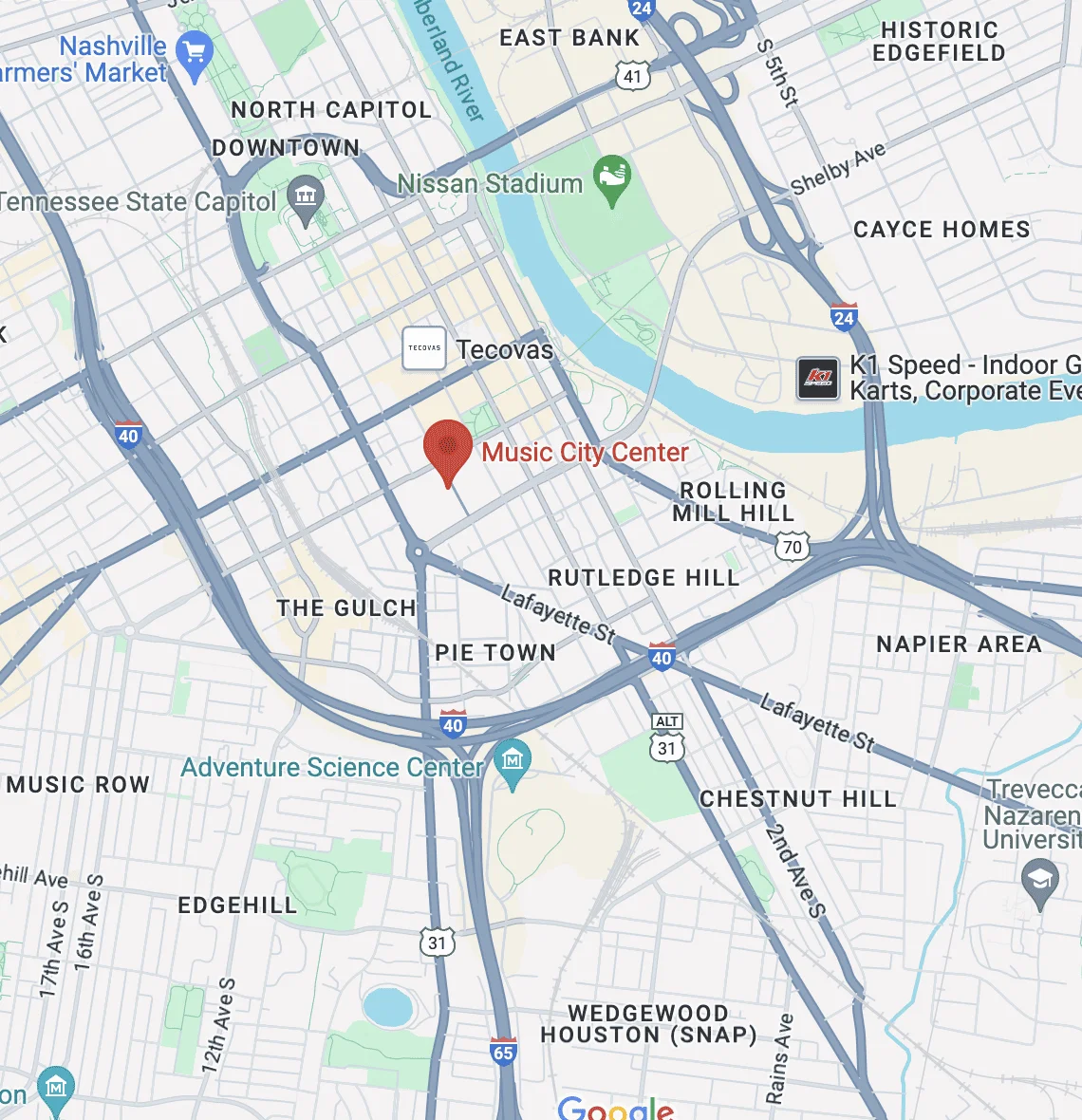 Immersive nashville map for trade show exhibitions