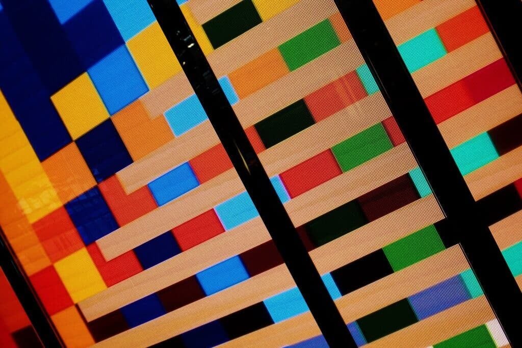 Striking colorlightpattern for trade show exhibitions