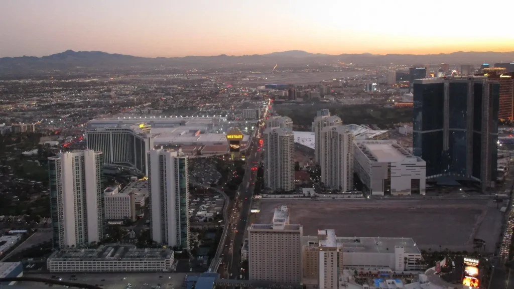 Panoramic view of Las Vegas.
