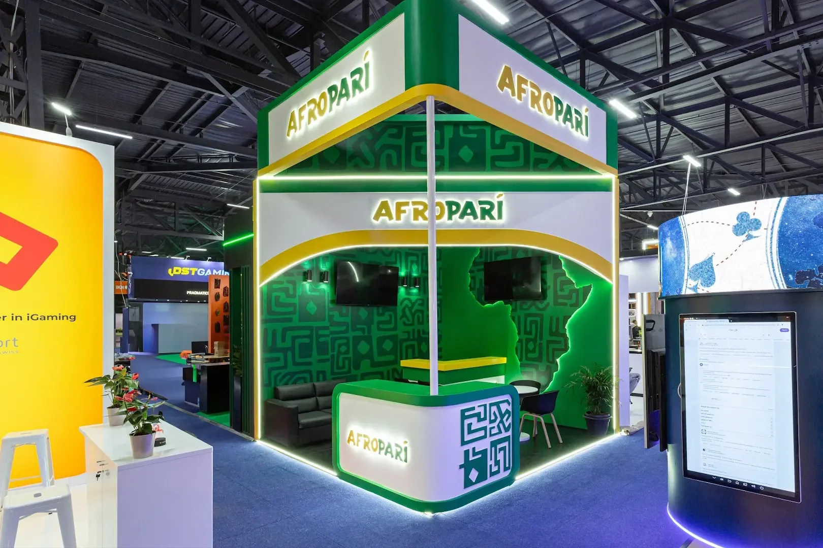 Afropari exhibition stand at Sigma Africa by Booth Exhibits