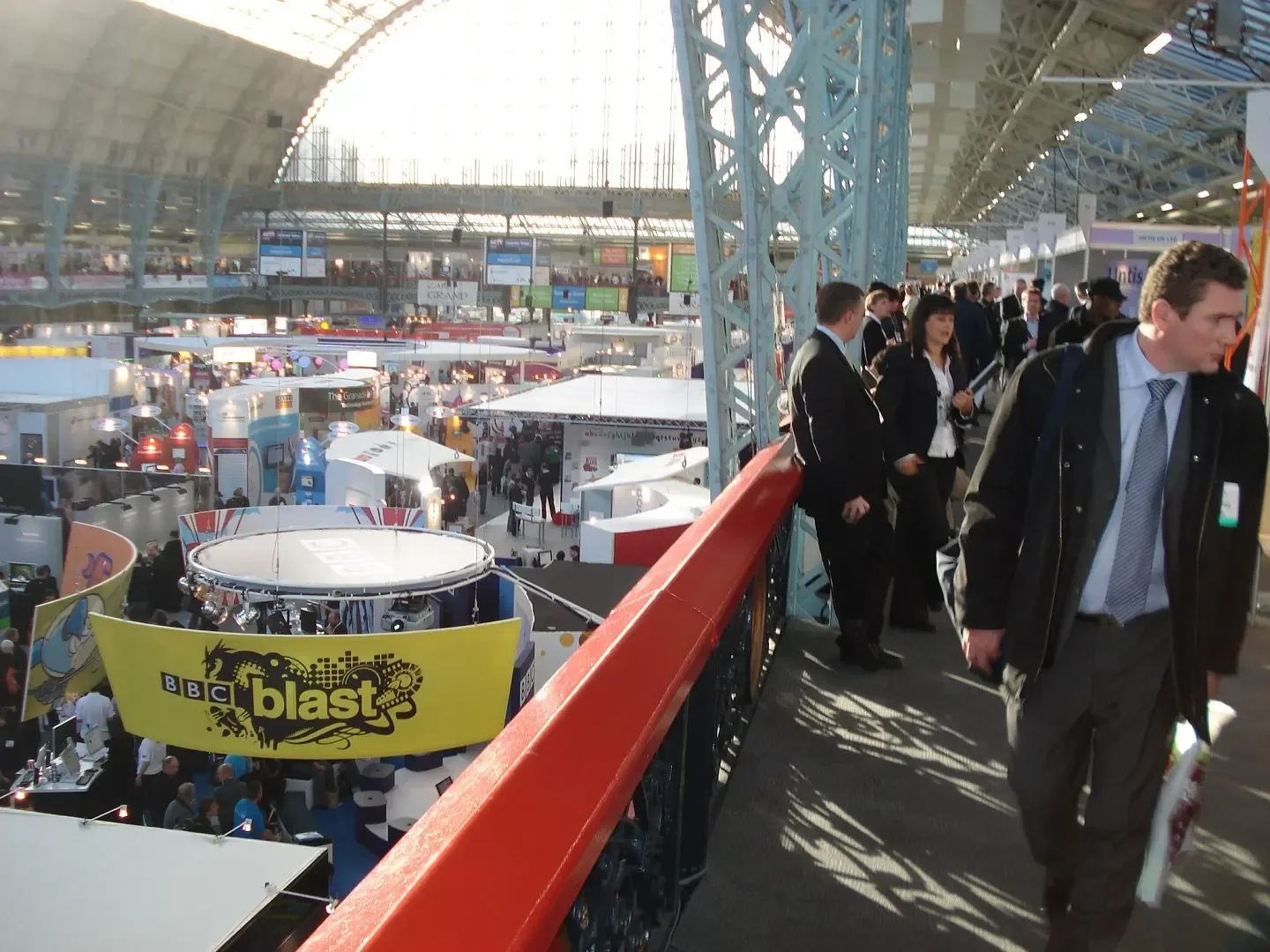 Distinctive multiple visitors on the second floor of the london olympia during the...