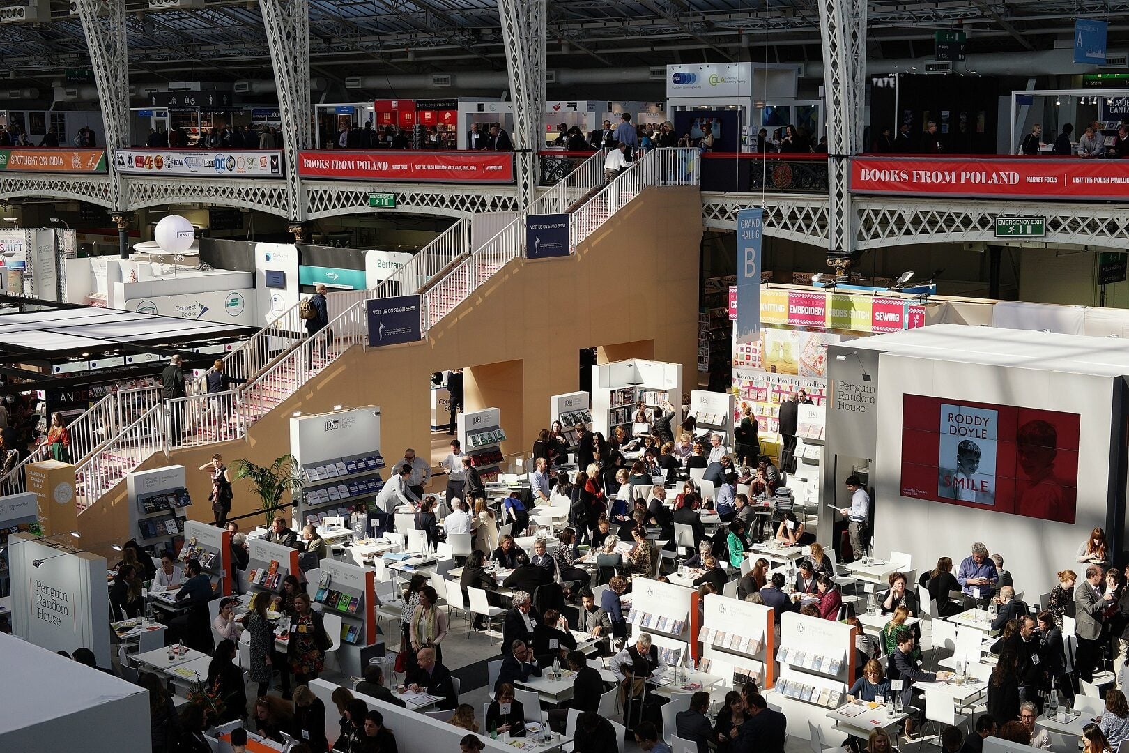 Exceptional a busy scene from the london book fair.