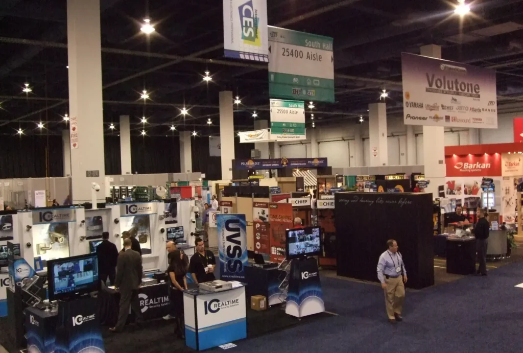 A small section of the CES Las Vegas trade show floor.  