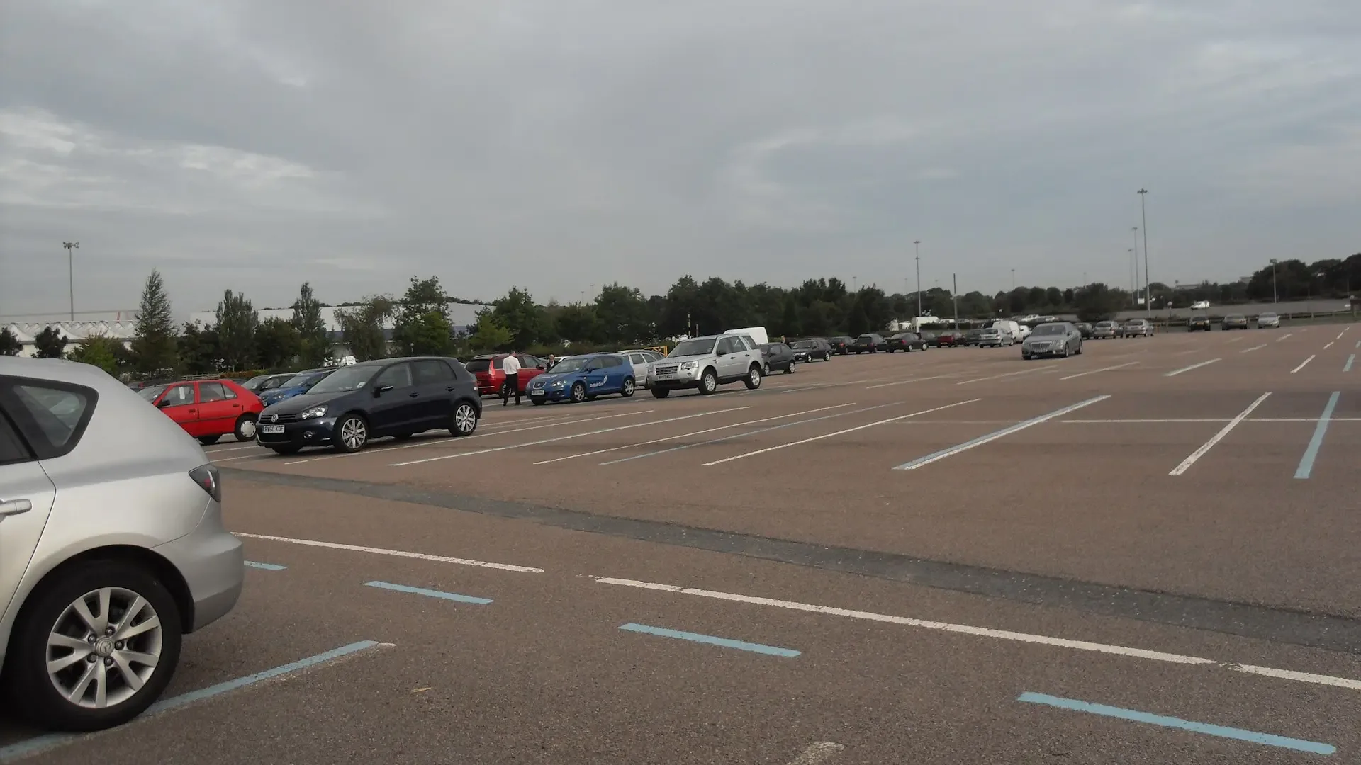 A sloped car park at the NEC.