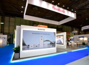Huawei exhibition stand build by Booth Exhibits