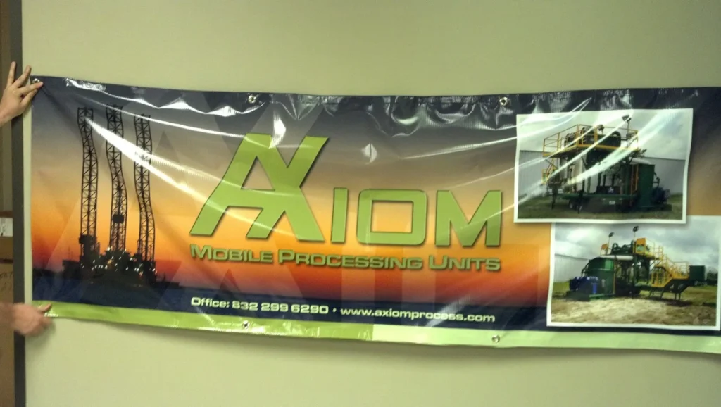Vinyl trade show banner.