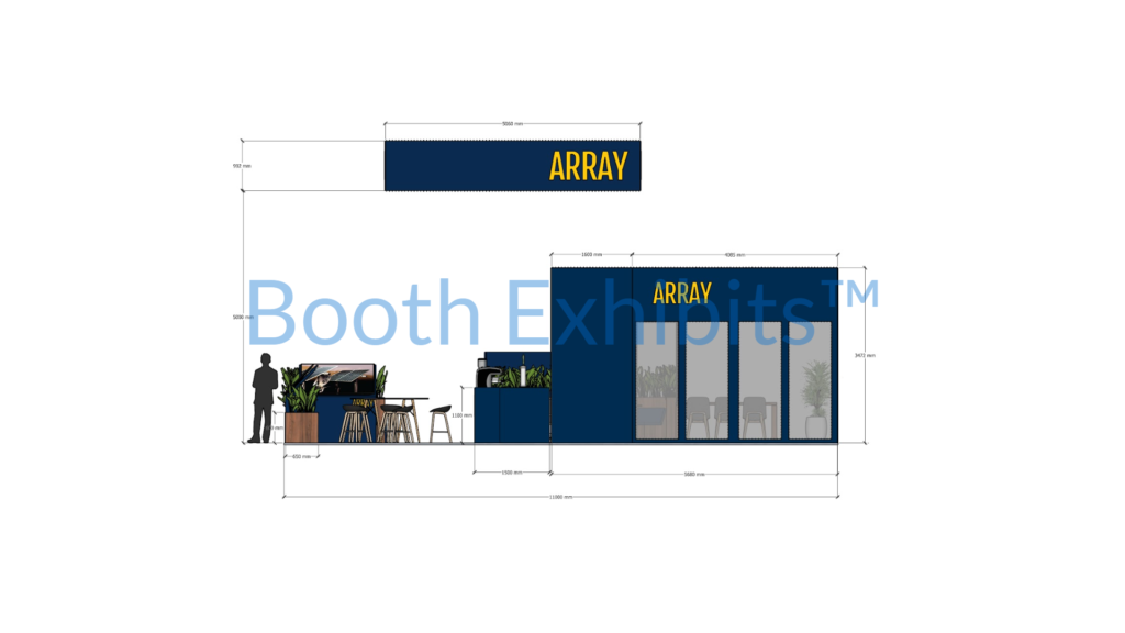 Exhibition booth design for Array by Booth Exhibits™.