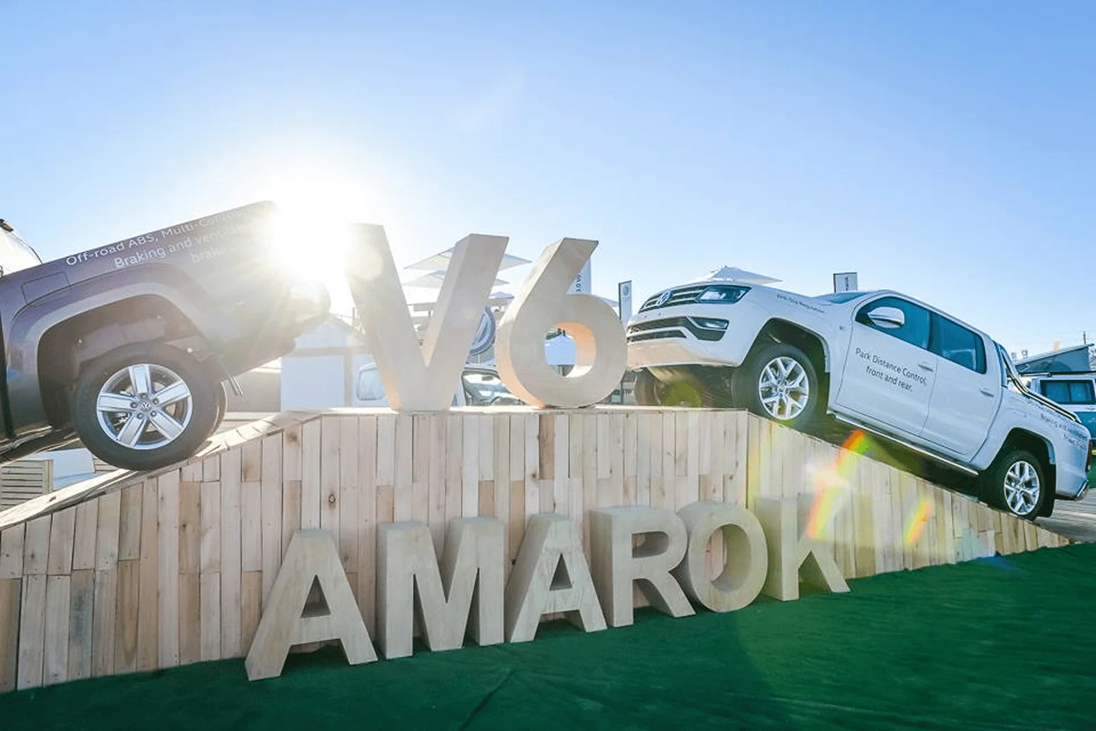 VW Amarok exhibition stand builders UK outdoor brand activation with vehicle