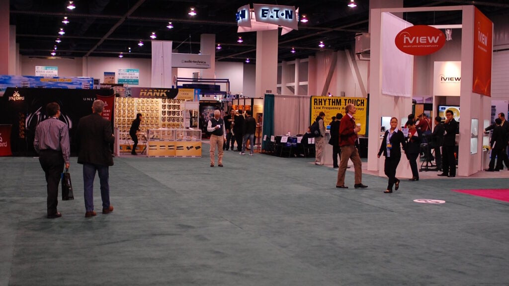 Floor area of a typical b2b exhibition event.