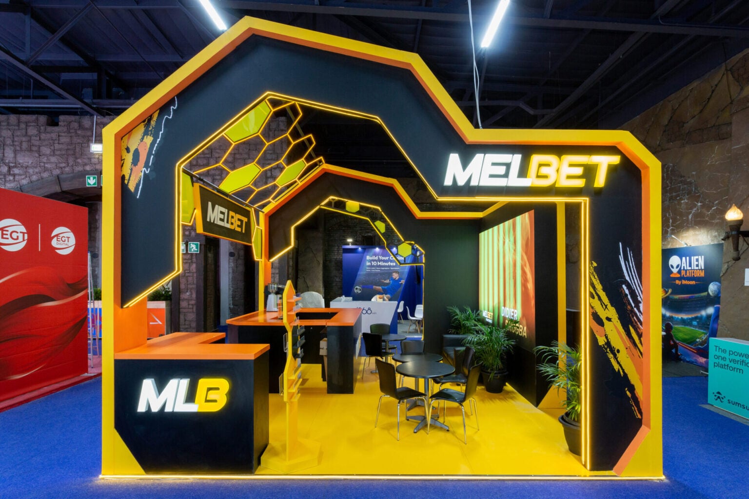 Melbet exhibition stand at Sigma Africa by Booth Exhibits